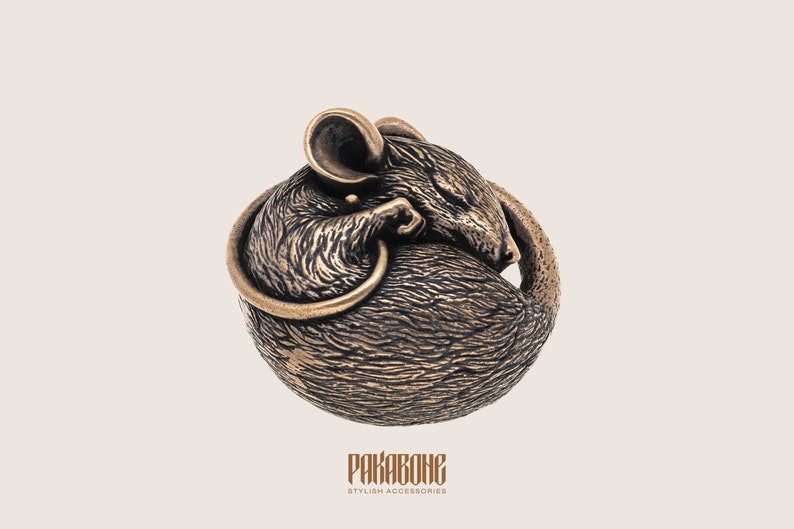 Bronze Mini Dormouse Collectible Ornament Gift