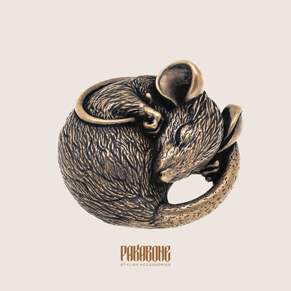 Bronze Mini Dormouse Collectible Ornament Gift