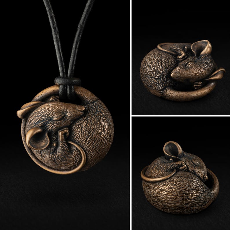 Bronze Mini Dormouse Collectible Ornament Gift
