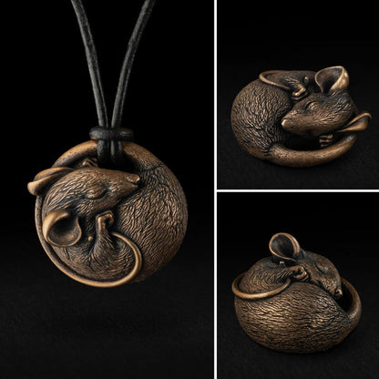 Bronze Mini Dormouse Collectible Ornament Gift