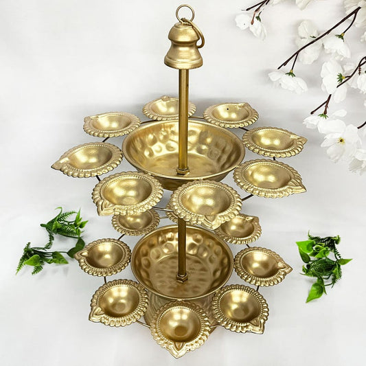 Handcrafted Metal Multi-Tier Diya Stand