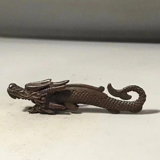 Antique Handicrafts Copper Alloy Fish Dragon Statue Vintage Bottle Opener